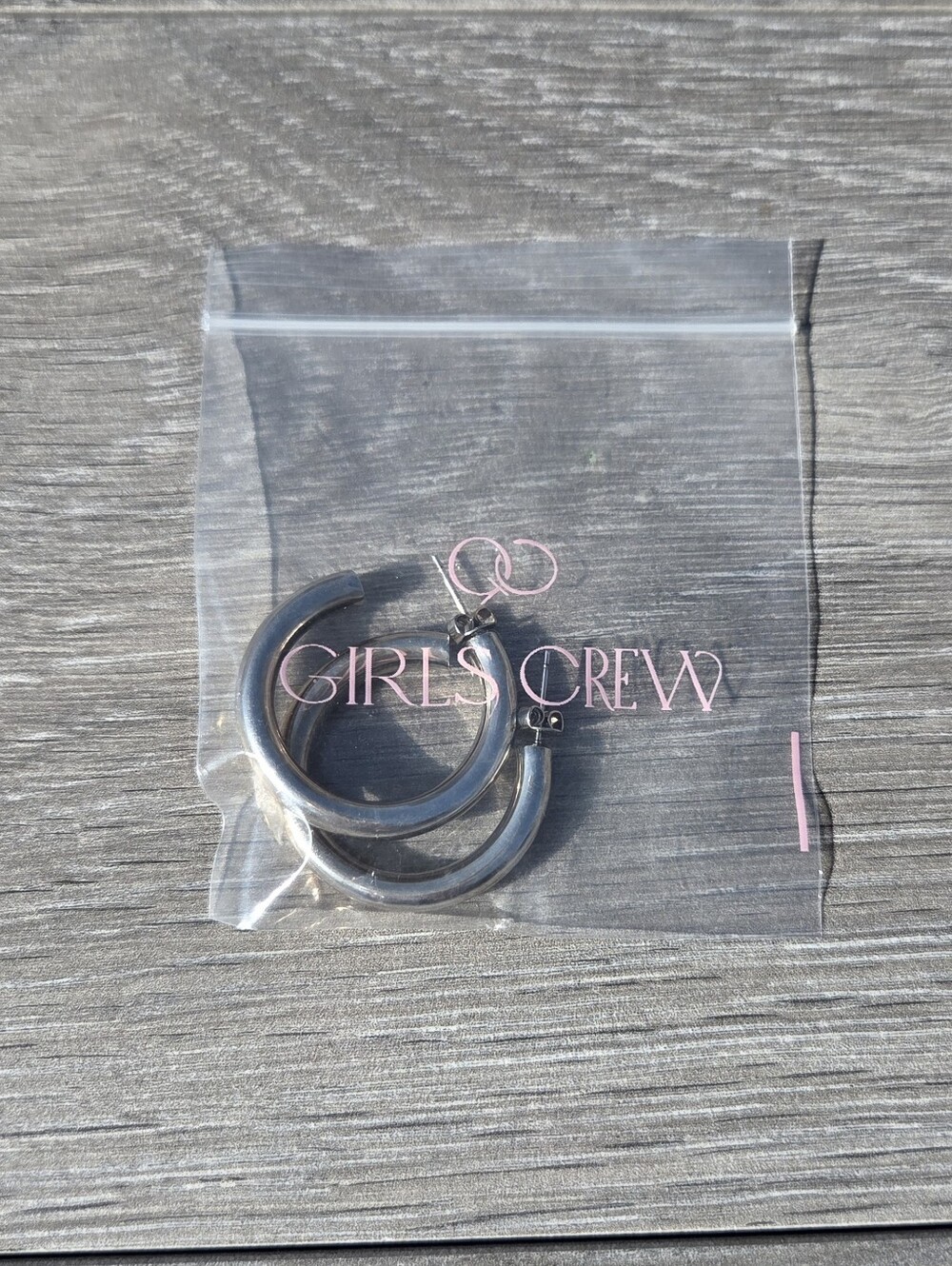 Girls Crew Sparklers Hollow Hoops